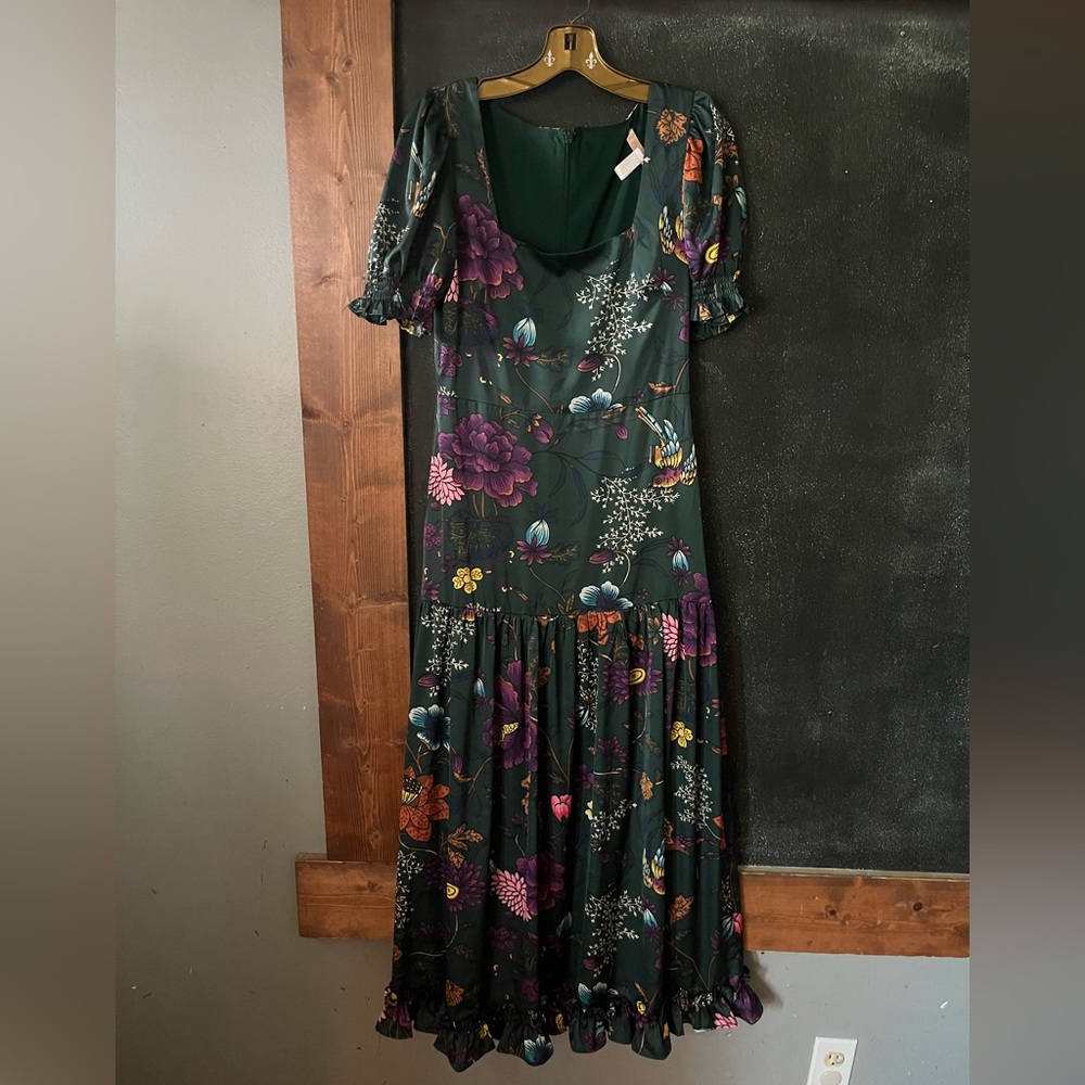Anthropologie Hutch Maxi Dress with Puff Sleeves Floral Print - Picture 4 of 7